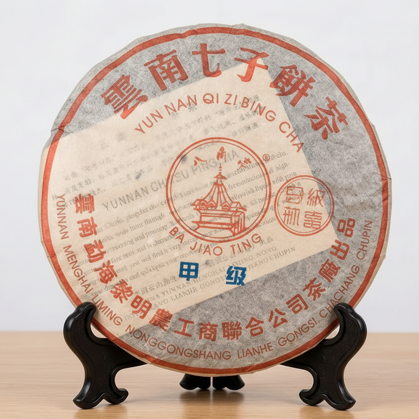 2004 liming ripe pu-erh tea cake ba jiao ting aged shou tea