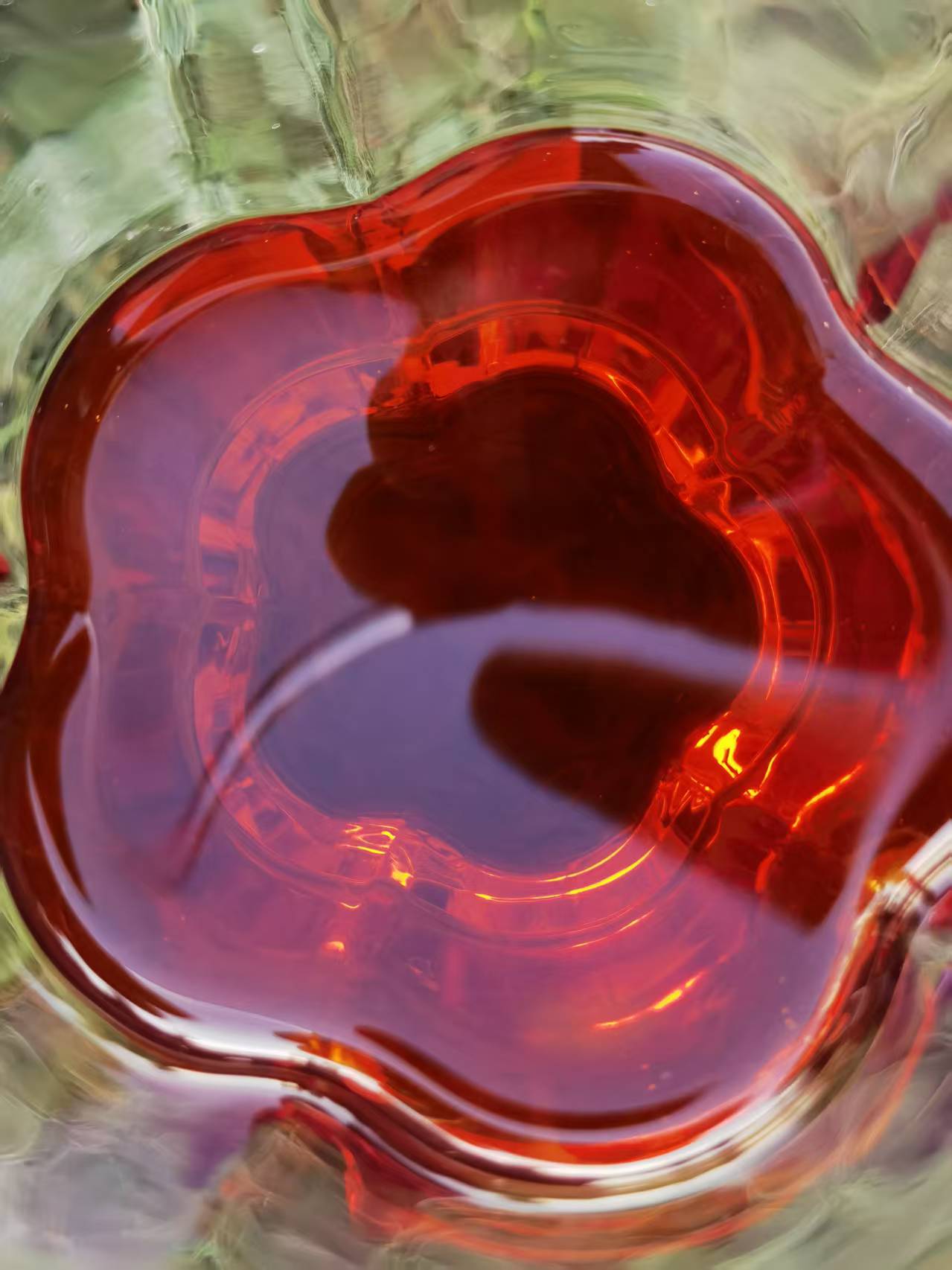 brewed ripe pu-erh tea with rich red color