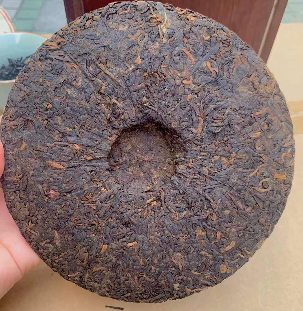compressed pu-erh tea cake from Yunnan
